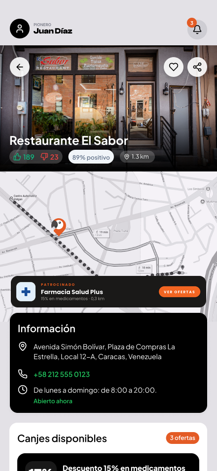 Ficha del comercio